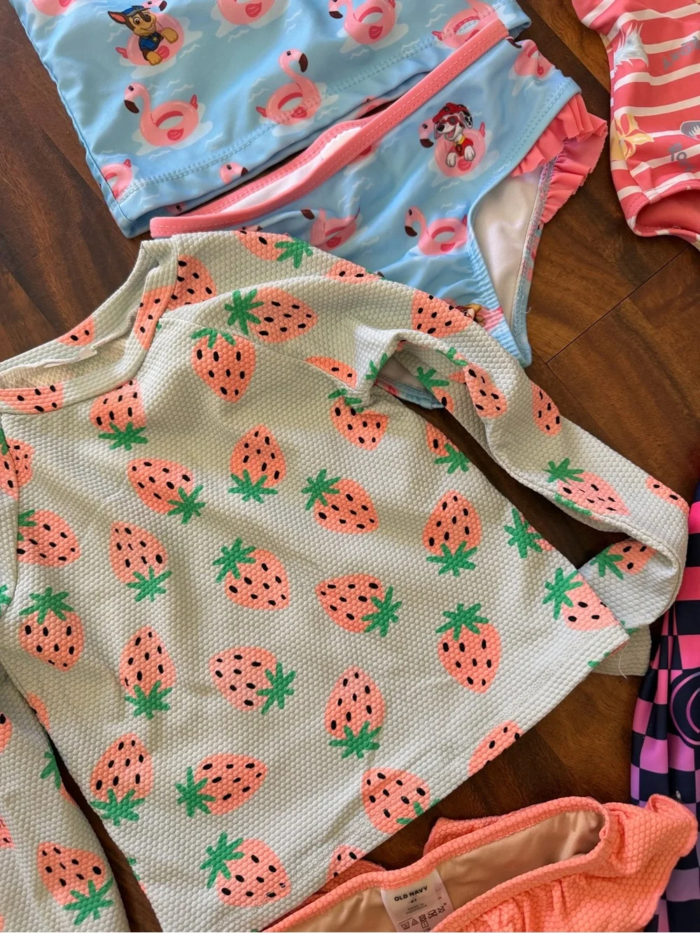Girls Mixed Swimwear Bundle - Pink, Coral, Navy, Light Blue